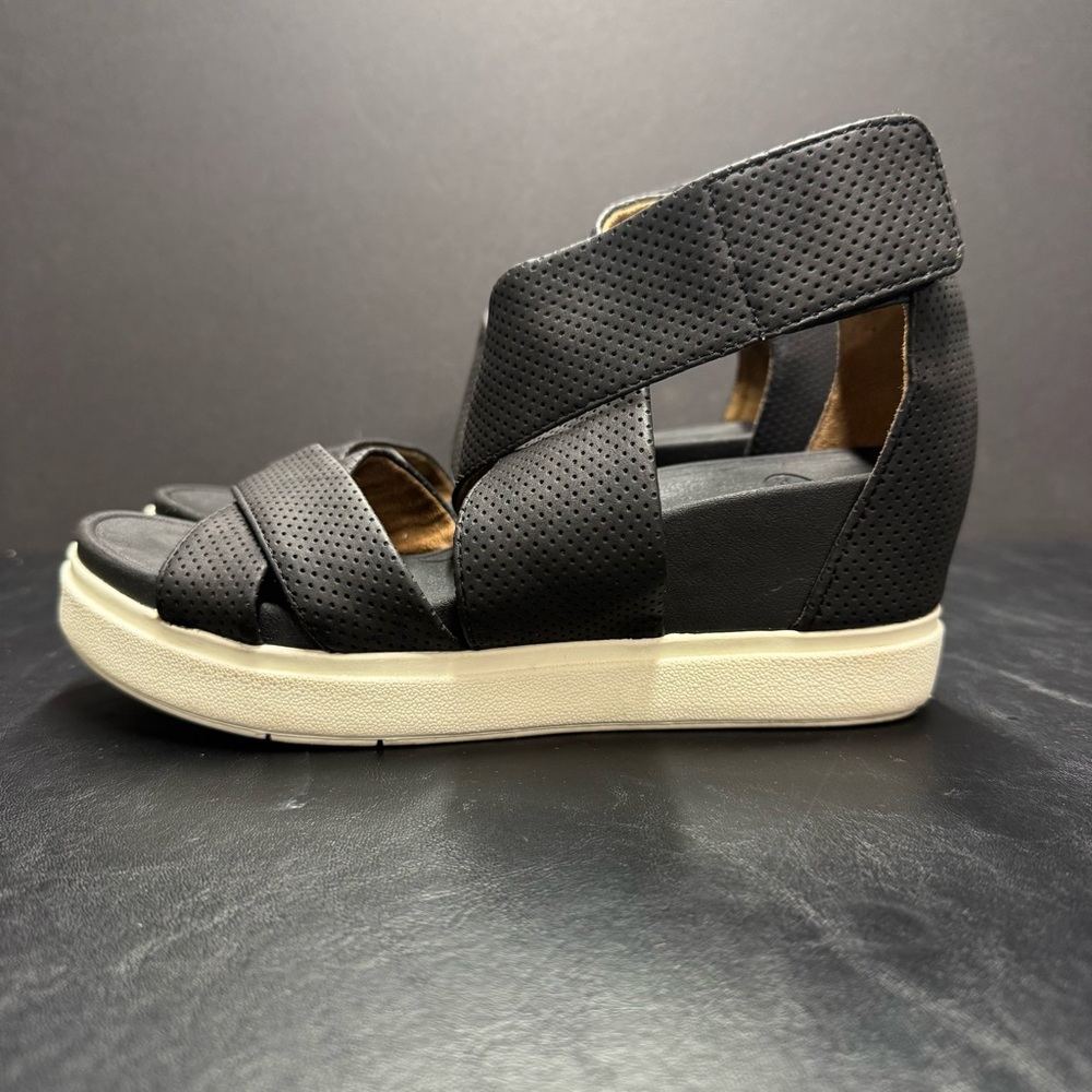 Dr. Scholl’s Sheena platform wedge strappy sandal black women’s shoe size 7 Med - Picture 5 of 14
